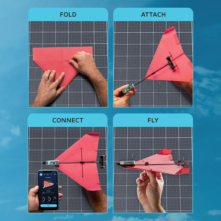 POWERUP 4.0 Paper Airplane Kit - Smartphone App Controlled RC Plane Motor