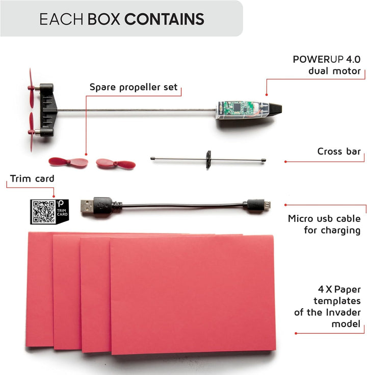 POWERUP 4.0 Paper Airplane Kit - Smartphone App Controlled RC Plane Motor